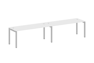Бенч-стол на 2 раб.места на П-образном м/к Metal system quattro 50x50 50БП.СМ-2.5 - фото товара 1 из 3