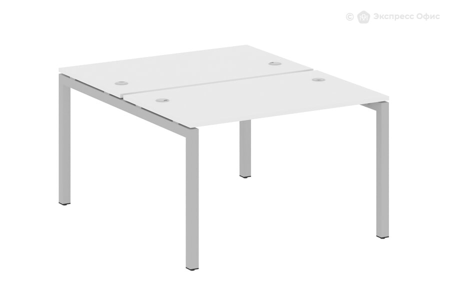  Бенч-стол на П-образном м/к Metal system quattro 50x50 50БП.РАС-СП-2.2 Белый/Металл серый - фото товара 1 из 3