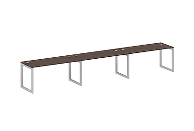Бенч-стол на 3 раб.места на О-образном м/к Metal system quattro 50x50 50БО.СМ-3.4 - фото товара 1 из 3