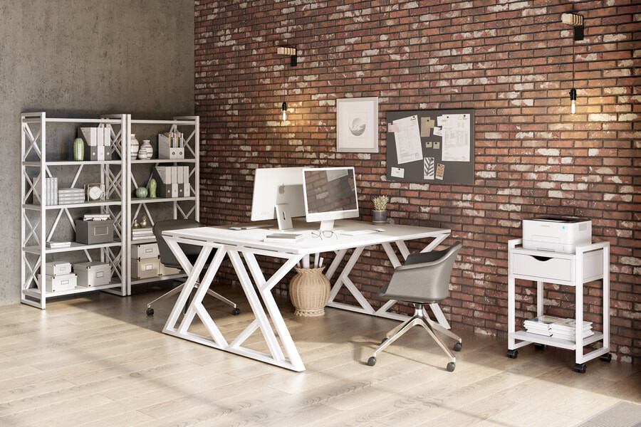 Офисная мебель для персонала Loft Белый бриллиант/Металл белый - фото товара 2 из 6