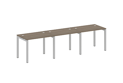Бенч-стол на 3 раб.места на П-образном м/к Metal system quattro 50x50 50БП.СМ-3.1 - фото товара 1 из 3
