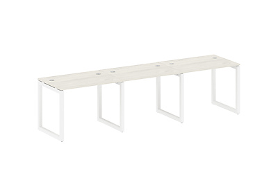 Бенч-стол на 3 раб.места на О-образном м/к Metal system quattro 50x50 50БО.СМ-3.1 - фото товара 1 из 3
