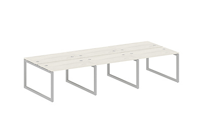 Бенч-стол на 6 раб.мест на О-образном м/к Metal system quattro 50x50 50БО.СМ-6.2 - фото товара 1 из 3