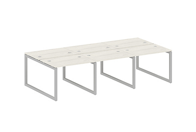 Бенч-стол на 6 раб.мест на О-образном м/к Metal system quattro 50x50 50БО.СМ-6.1 - фото товара 1 из 3