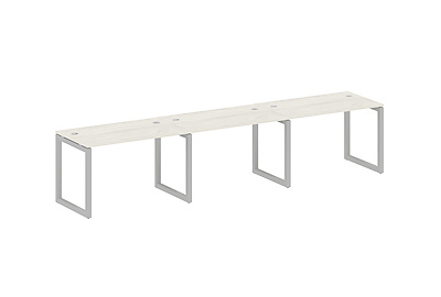 Бенч-стол на 3 раб.места на О-образном м/к Metal system quattro 50x50 50БО.СМ-3.2 - фото товара 1 из 3