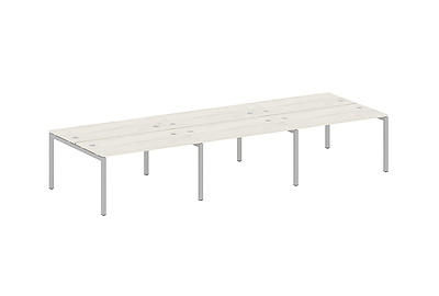 Бенч-стол на 6 раб.мест на П-образном м/к Metal system quattro 50x50 50БП.СМ-6.3 - фото товара 1 из 3