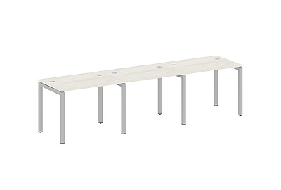 Бенч-стол на 3 раб.места на П-образном м/к Metal system quattro 50x50 50БП.СМ-3.1 - фото товара 1 из 3