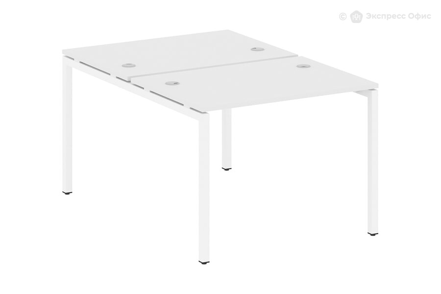  Стол-бенч двойной на П-образном м/к Metal system quattro 40x40 40БП.РАС-СП-2.1 Белый/Металл белый - фото товара 1 из 1
