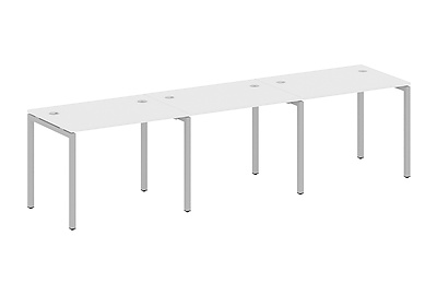 Стол-бенч линейный на 3 раб. места на П-образном м/к Metal system quattro 40x40 40БП.СМ-3.1 - фото товара 1 из 3