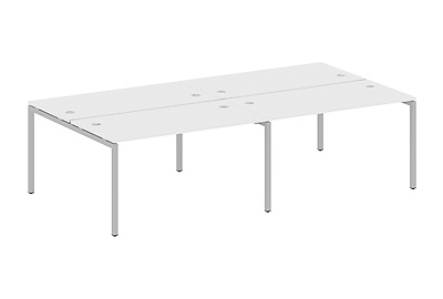 Стол-бенч двойной на 4 раб. места на П-образном м/к Metal system quattro 40x40 40БП.СМ-4.3 - фото товара 1 из 3
