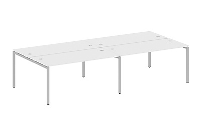 Стол-бенч двойной на 4 раб. места на П-образном м/к Metal system quattro 40x40 40БП.СМ-4.4 - фото товара 1 из 3