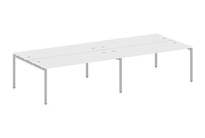 Стол-бенч двойной на 4 раб. места на П-образном м/к Metal system quattro 40x40 40БП.СМ-4.5 - фото товара 1 из 3