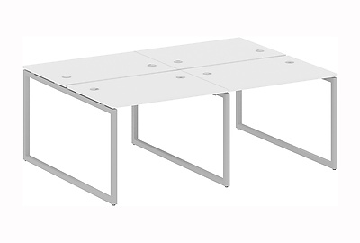 Стол-бенч двойной на 4 раб.места на О-образном м/к Metal system quattro 40x40 40БО.СМ-4.1 - фото товара 1 из 3