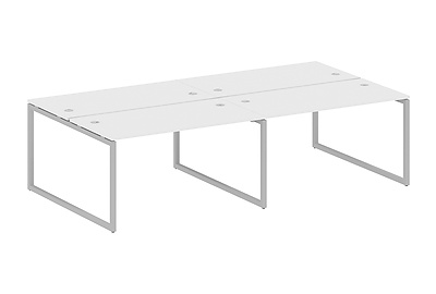 Стол-бенч двойной на 4 раб.места на О-образном м/к Metal system quattro 40x40 40БО.СМ-4.3 - фото товара 1 из 3