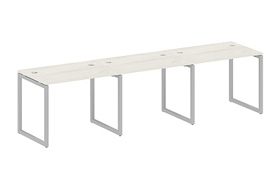 Стол-бенч линейный на 3 раб.места на О-образном м/к Metal system quattro 40x40 40БО.СМ-3.1 - фото товара 1 из 3