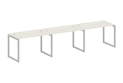 Стол-бенч линейный на 3 раб.места на О-образном м/к Metal system quattro 40x40 40БО.СМ-3.2 - фото товара 1 из 3