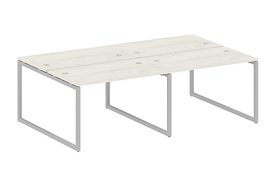 Стол-бенч двойной на 4 раб.места на О-образном м/к Metal system quattro 40x40 40БО.СМ-4.2 - фото товара 1 из 3