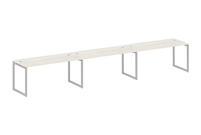 Стол-бенч линейный на 3 раб.места на О-образном м/к Metal system quattro 40x40 40БО.СМ-3.4 - фото товара 1 из 3