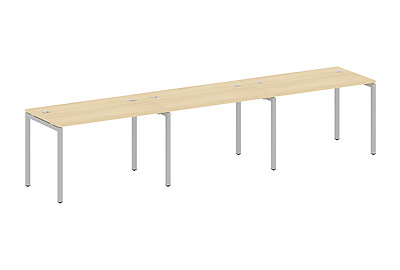 Бенч-стол на 3 раб.места на П-образном м/к Metal system quattro 40x40 40БП.СМ-3.2 - фото товара 1 из 3