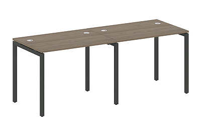 Бенч-стол на 2 раб.места на П-образном м/к Metal system quattro 40x40 40БП.СМ-2.1 - фото товара 1 из 3
