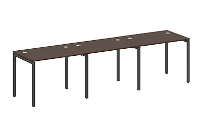 Бенч-стол на 3 раб.места на П-образном м/к Metal system quattro 40x40 40БП.СМ-3.1 - фото товара 1 из 3
