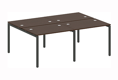 Бенч-стол на 4 раб.места на П-образном м/к Metal system quattro 40x40 40БП.СМ-4.1 - фото товара 1 из 3