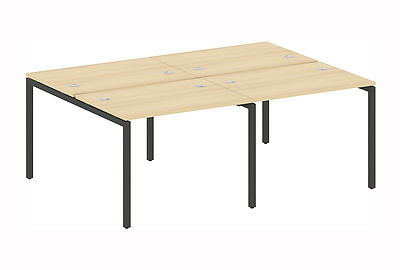 Бенч-стол на 4 раб.места на П-образном м/к Metal system quattro 40x40 40БП.СМ-4.1 - фото товара 1 из 3