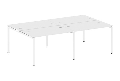 Стол-бенч двойной на 4 раб. места на П-образном м/к Metal system quattro 40x40 40БП.СМ-4.2 - фото товара 1 из 3