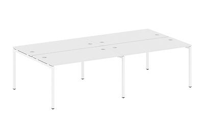 Стол-бенч двойной на 4 раб. места на П-образном м/к Metal system quattro 40x40 40БП.СМ-4.3 - фото товара 1 из 3
