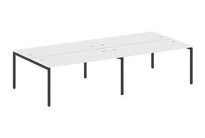 Стол-бенч двойной на 4 раб. места на П-образном м/к Metal system quattro 40x40 40БП.СМ-4.4 - фото товара 1 из 3