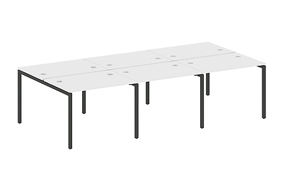 Стол-бенч двойной на 6 раб.мест на П-образном м/к Metal system quattro 40x40 40БП.СМ-6.1 - фото товара 1 из 3