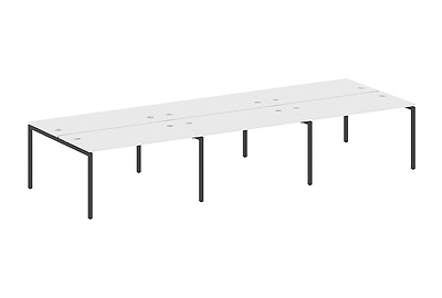 Стол-бенч двойной на 6 раб.мест на П-образном м/к Metal system quattro 40x40 40БП.СМ-6.3 - фото товара 1 из 3