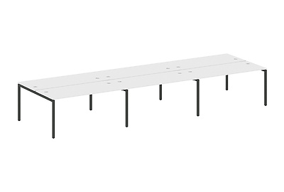 Стол-бенч двойной на 6 раб.мест на П-образном м/к Metal system quattro 40x40 40БП.СМ-6.4 - фото товара 1 из 3