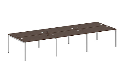 Бенч-стол на 6 раб.мест на П-образном м/к Metal system quattro 40x40 40БП.СМ-6.3 - фото товара 1 из 3
