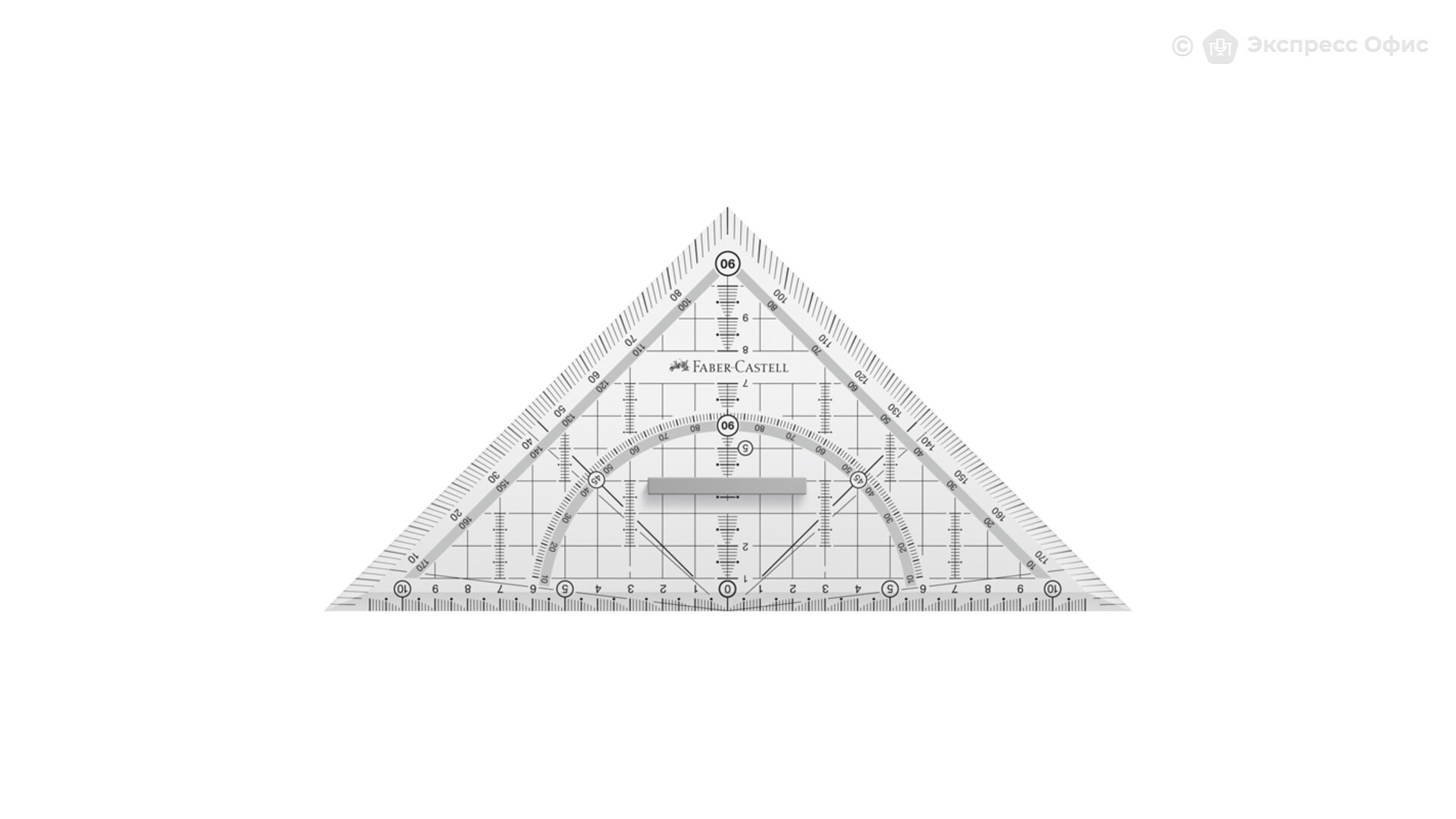 Треугольник Faber-castell Grip 22 см, 45° (171010) Прозрачный — купить в  Москве, цены в интернет-магазине Экспресс Офис