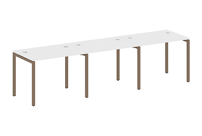 Стол-бенч линейный на 3 раб. места на П-образном м/к Metal system quattro 40x40 40БП.СМ-3.1 - фото товара 1 из 3