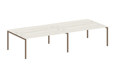 Стол-бенч двойной на 4 раб.места на П-образном м/к Metal system quattro 40x40 40БП.СМ-4.5 - фото товара 1 из 3