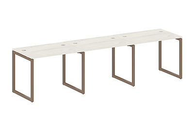 Стол-бенч линейный на 3 раб.места на О-образном м/к Metal system quattro 40x40 40БО.СМ-3.1 - фото товара 1 из 3