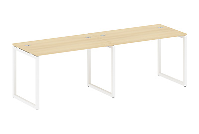 Бенч-стол на 2 раб.места на О-образном м/к Metal system quattro 40x40 40БО.СМ-2.2 - фото товара 1 из 3