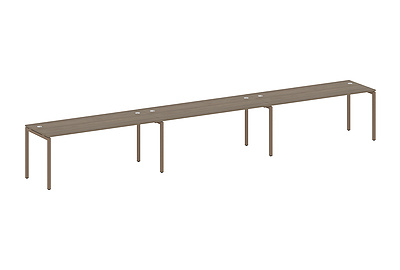 Бенч-стол на 3 раб.места на П-образном м/к Metal system quattro 40x40 40БП.СМ-3.5 - фото товара 1 из 3