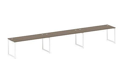 Бенч-стол на 3 раб.места на О-образном м/к Metal system quattro 40x40 40БО.СМ-3.5 - фото товара 1 из 3