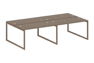 Бенч-стол на 4 раб.места на О-образном м/к Metal system quattro 40x40 40БО.СМ-4.3 - фото товара 1 из 3