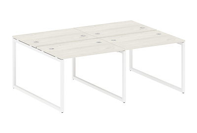 Стол-бенч двойной на 4 раб.места на О-образном м/к Metal system quattro 40x40 40БО.СМ-4.1 - фото товара 1 из 3