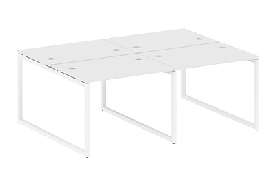 Стол-бенч двойной на 4 раб.места на О-образном м/к Metal system quattro 40x40 40БО.СМ-4.1 - фото товара 1 из 3