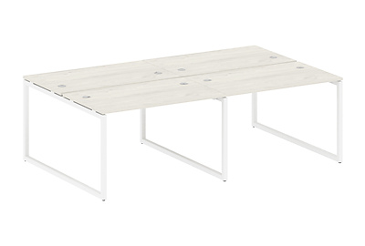Стол-бенч двойной на 4 раб.места на О-образном м/к Metal system quattro 40x40 40БО.СМ-4.2 - фото товара 1 из 3