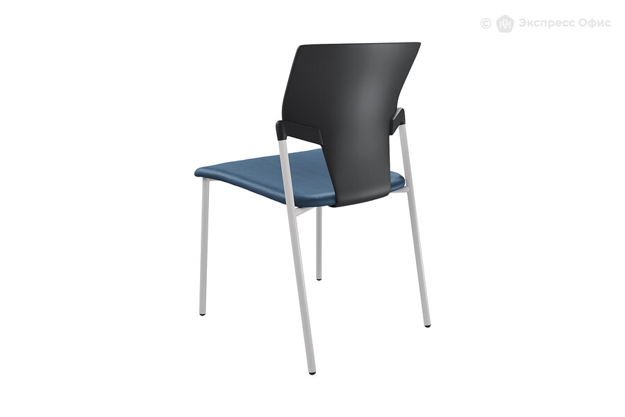  Стул офисный Aktiva 00011443 Экокожа Domus Navy/Пластик черный - фото товара 2 из 3