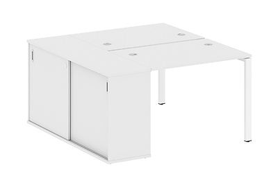 Стол-бенч двойной с опорным шкафом-купе Metal system style БП.РС-СШК-1.1 - фото товара 1 из 3