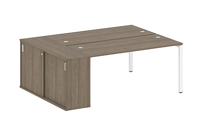 Стол-бенч двойной с опорным шкафом-купе Metal system style БП.РС-СШК-1.4 - фото товара 1 из 3