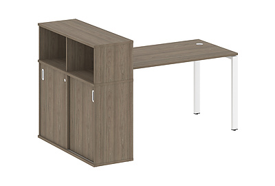 Стол письменный с опорным шкафом-купе Metal system style БП.РС-СШК-3.3 - фото товара 1 из 3