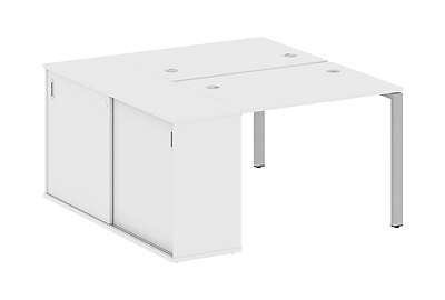Стол-бенч двойной с опорным шкафом-купе Metal system style БП.РС-СШК-1.1 - фото товара 1 из 3